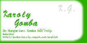 karoly gomba business card